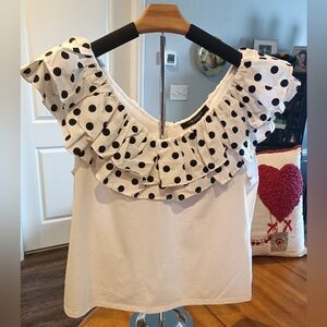 Marc New York White And Black Blouse Size L